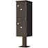 Florence USPS Delivery Pedestal Mounted vital Cluster Box Unit with 2 Parcel Lockers in Black