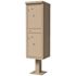 Florence USPS Delivery Pedestal Mounted vital Cluster Box Unit with 2 Parcel Lockers in Sandstone
