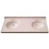 Premier 61 in. x 22 in. Custom Vanity Top Recessed Double Bowl in White Swirl