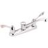 MOEN Commercial 2-Handle Low-Arc Kitchen Faucet in Chrome
