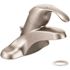 MOEN Commercial 4 in. Centerset Single-Handle Bathroom Faucet with Drain and 3/8 in. Connections, 1.5 GPM in Brushed Nickel