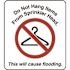 HY-KO Don't Hang Items On Sprinkler Placard (25 per Pack)