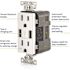 Leviton 3.6 Amp White USB Dual Type A In-Wall Charger with Duplex 15 Amp Tamper-Resistant Outlet T5632-W