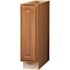 Hampton Bay Hampton 9 in. W x 24 in. D x 34.5 in. H Assembled Base Kitchen Cabinet in Medium Oak