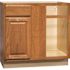 Hampton Bay Hampton 36 in. W x 24 in. D x 34.5 in. H Assembled Blind Base Cabinet in Medium Oak