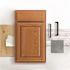 Hampton Bay Hampton 18 in. W x 12 in. D x 30 in. H Assembled Wall Kitchen Cabinet in Medium Oak