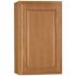 Hampton Bay Hampton 18 in. W x 12 in. D x 30 in. H Assembled Wall Kitchen Cabinet in Medium Oak