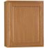 Hampton Bay Hampton 24 in. W x 12 in. D x 30 in. H Assembled Wall Kitchen Cabinet in Medium Oak