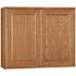 Hampton Bay Hampton 36 in. W x 12 in. D x 30 in. H Assembled Wall Kitchen Cabinet in Medium Oak