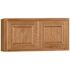 Hampton Bay Hampton 30 in. W x 12 in. D x 15 in. H Assembled Wall Bridge Kitchen Cabinet in Medium Oak without Shelf