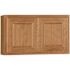Hampton Bay Hampton 30 in. W x 12 in. D x 18 in. H Assembled Wall Bridge Kitchen Cabinet in Medium Oak