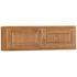 Hampton Bay Hampton 36 in. W x 12 in. D x 12 in. H Assembled Wall Bridge Kitchen Cabinet in Medium Oak without Shelf