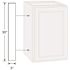 Hampton Bay 3 in. W x 30 in. H Cabinet Filler in Medium Oak
