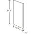 Hampton Bay 24 in. W x 34.5 in. H Dishwasher End Panel in Medium Oak