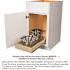 Hampton Bay Hampton 12 in. W x 24 in. D x 34.5 in. H Assembled Base Kitchen Cabinet in Satin White with Drawer Glides