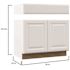 Hampton Bay Hampton 36 in. W x 24 in. D x 34.5 in. H Assembled Accessible Sink Base Cabinet in Satin White