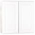 Hampton Bay Hampton 30 in. W x 12 in. D x 30 in. H Assembled Wall Kitchen Cabinet in Satin White