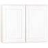 Hampton Bay Hampton 36 in. W x 12 in. D x 30 in. H Assembled Wall Kitchen Cabinet in Satin White