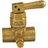 MEC Non-Locking Quick Acting Toggle Valve with Vent Valve, Brass 1/2 in. FNPT x 1/4 in. FNPT