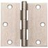 Global Door Controls ANVIL MARK BUTT HINGES, SQUARE CORNER, 3-1/2 IN., SATIN NICKEL, 2 PER PACK