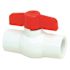 PVC THREADED BALL VALVE, 1/2 IN.