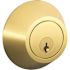 Schlage SINGLE CYLINDER DEADBOLT LOCK, POLISHED BRASS