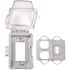 N3R Extra Duty Polycarbonate Clear 1-Gang Weatherproof In-Use Electrical Outlet Cover for Outdoor Outlet, UFAST 16-in-1