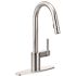 MOEN Align Chrome 15.63 in. H Pull Down Sprayer Kitchen Faucet with 360 Degree Spout Swivel and Power Boost