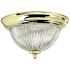 Monument Halophane Dome 11-3/8 in. Ceiling in Fixture Polished Brass Uses One 60-Watt Incandescent Medium Base Lamps
