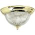 Monument Halophane Dome 15-1/4 in. Ceiling in Fixture Polished Brass Uses Three 60-Watt Incandescent Medium Base Lamps