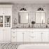Hampton Bay Shaker 30 in. W x 24 in. D x 34.5 in. H Assembled Sink Base Kitchen Cabinet in Satin White