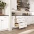 Shaker 18 in. W x 24 in. D x 34.5 in. H Assembled Drawer Base Kitchen Cabinet in Satin White with Ball-Bearing Glides