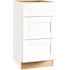 Shaker 18 in. W x 24 in. D x 34.5 in. H Assembled Drawer Base Kitchen Cabinet in Satin White with Ball-Bearing Glides