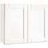 Hampton Bay Shaker 36 in. W x 12 in. D x 30 in. H Assembled Wall Kitchen Cabinet in Satin White