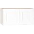Hampton Bay Shaker 30 in. W x 12 in. D x 15 in. H Assembled Wall Bridge Kitchen Cabinet in Satin White without Shelf