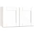 Hampton Bay Shaker 30 in. W x 12 in. D x 18 in. H Assembled Wall Bridge Kitchen Cabinet in Satin White without Shelf
