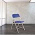 National Public Seating Blue Plastic Seat Stackable Outdoor Safe Folding Chair (Set of 4)