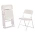 National Public Seating White Plastic Seat Metal Frame Outdoor Safe Folding Chair (Set of 4)