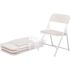 National Public Seating White Plastic Seat Metal Frame Outdoor Safe Folding Chair (Set of 4)