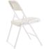 National Public Seating White Plastic Seat Metal Frame Outdoor Safe Folding Chair (Set of 4)