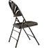 National Public Seating Black Plastic Fan Back Stackable Outdoor Safe Folding Chair (Set of 4)