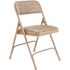National Public Seating Beige Fabric Seat Stackable Folding Chair (Set of 4)