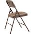 National Public Seating Brown Fabric Padded Seat Stackable Folding Chair (Set of 4)