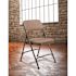 National Public Seating Brown Fabric Padded Seat Stackable Folding Chair (Set of 4)