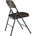 National Public Seating Midnight Black Fabric Padded Seat Stackable Folding Chair (Set of 4)