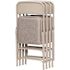National Public Seating Grey Fabric Padded Seat Stackable Folding Chair (Set of 4)