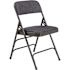 National Public Seating Blue Fabric Padded Seat Stackable Folding Chair (Set of 4)