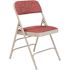 National Public Seating Burgundy Fabric Padded Seat Stackable Folding Chair (Set of 4)