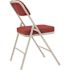 National Public Seating Burgundy Fabric Padded Seat Folding Chair (Set of 2)