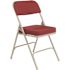 National Public Seating Burgundy Fabric Padded Seat Folding Chair (Set of 2)
